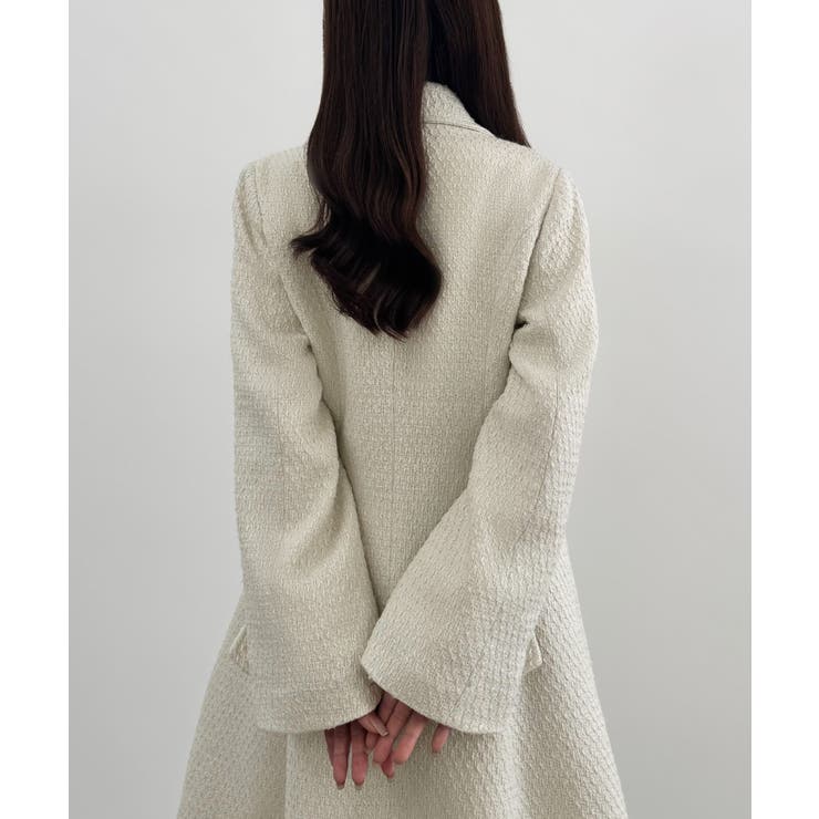 CENEA ウエストシェイプツイードロングコート | JUNOAH | 詳細画像10 