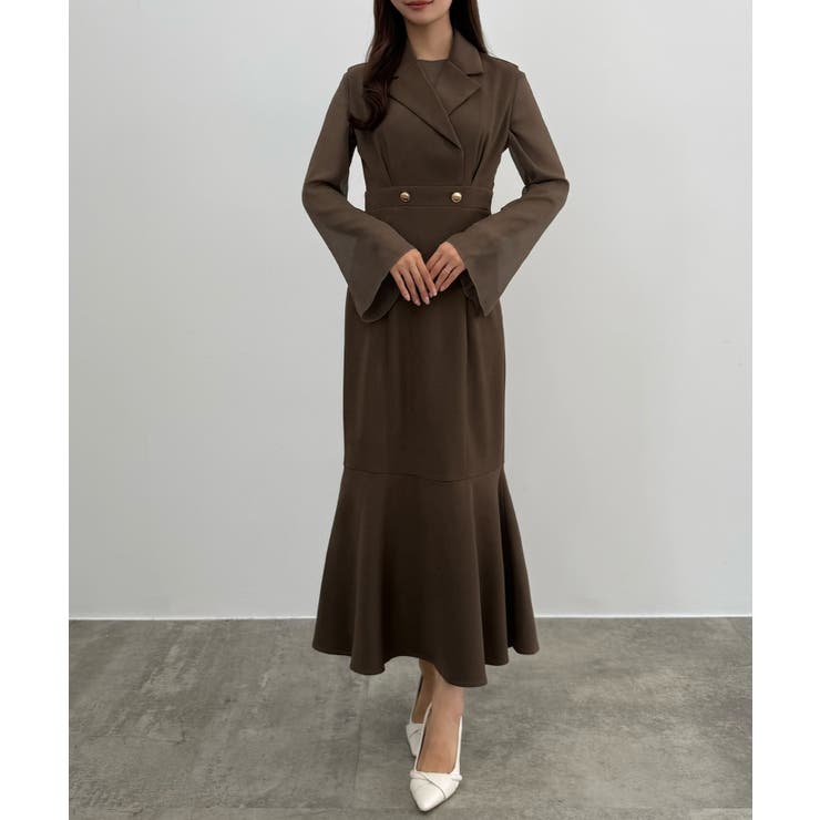 CENEA シアートップス＋テーラードマーメイドジャンパースカートset | JUNOAH | 詳細画像19 