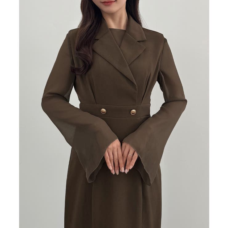 CENEA シアートップス＋テーラードマーメイドジャンパースカートset | JUNOAH | 詳細画像21 