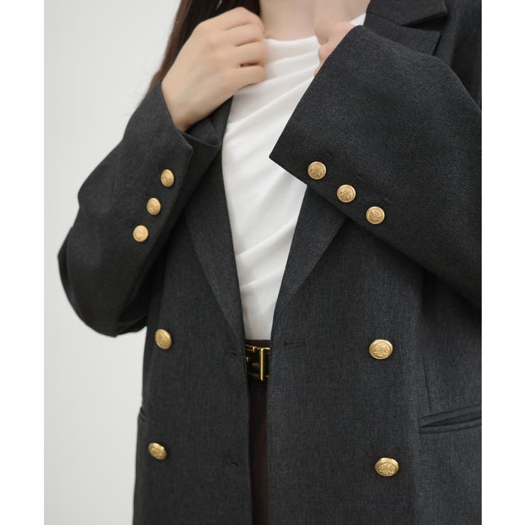 CENEA バックレースアップテーラードジャケット | JUNOAH | 詳細画像6 