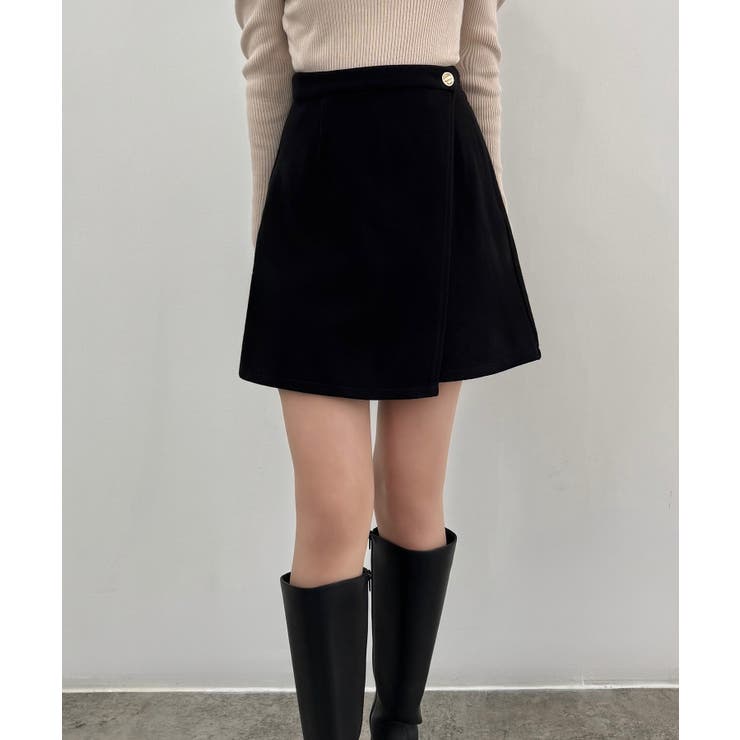 CENEA ウールライク金釦ラップスカパン | JUNOAH | 詳細画像11 