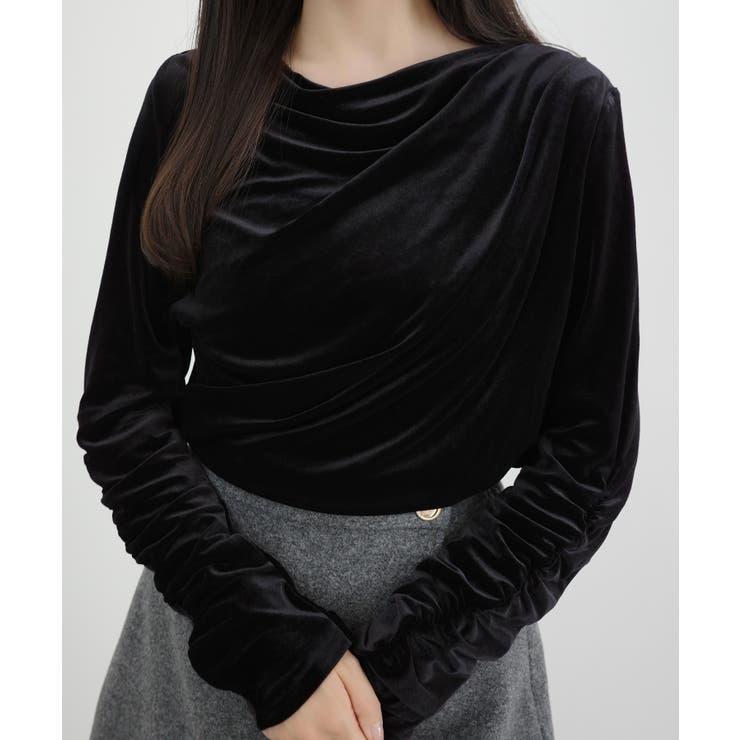 CENEA ドレープベロアトップス | JUNOAH | 詳細画像4 