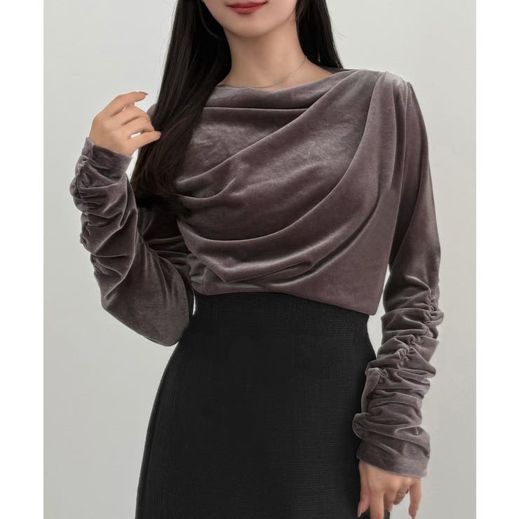 CENEA ドレープベロアトップス | JUNOAH | 詳細画像5 