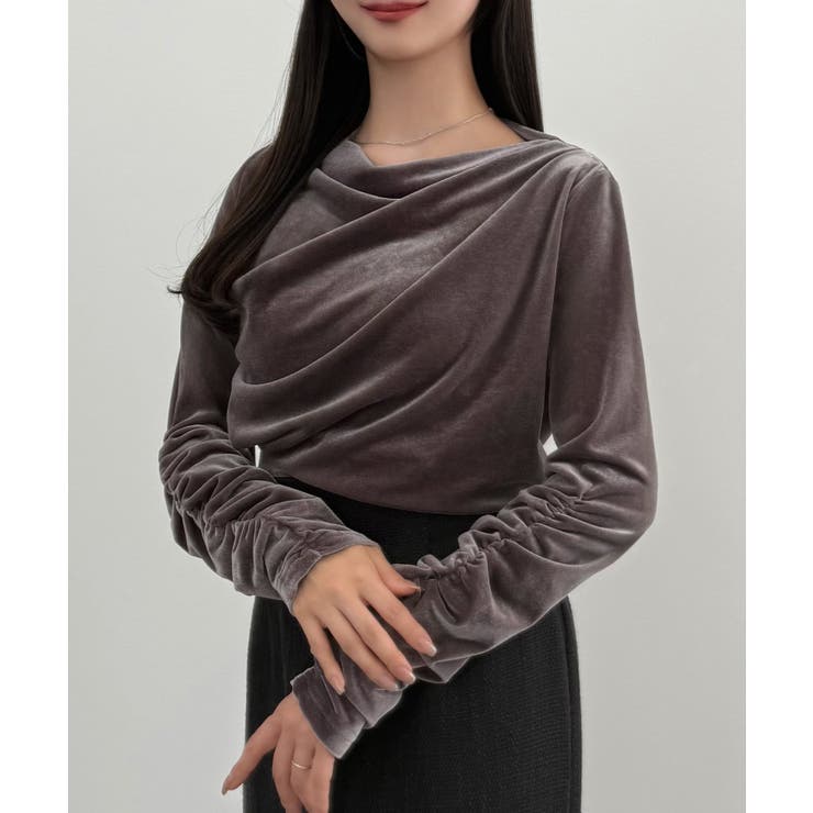 CENEA ドレープベロアトップス | JUNOAH | 詳細画像6 