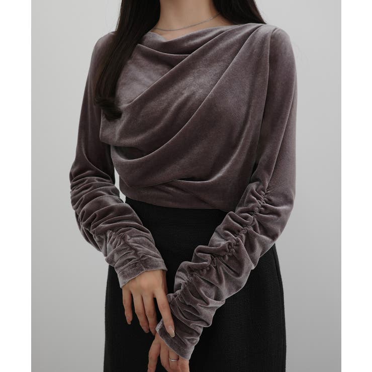 CENEA ドレープベロアトップス | JUNOAH | 詳細画像8 