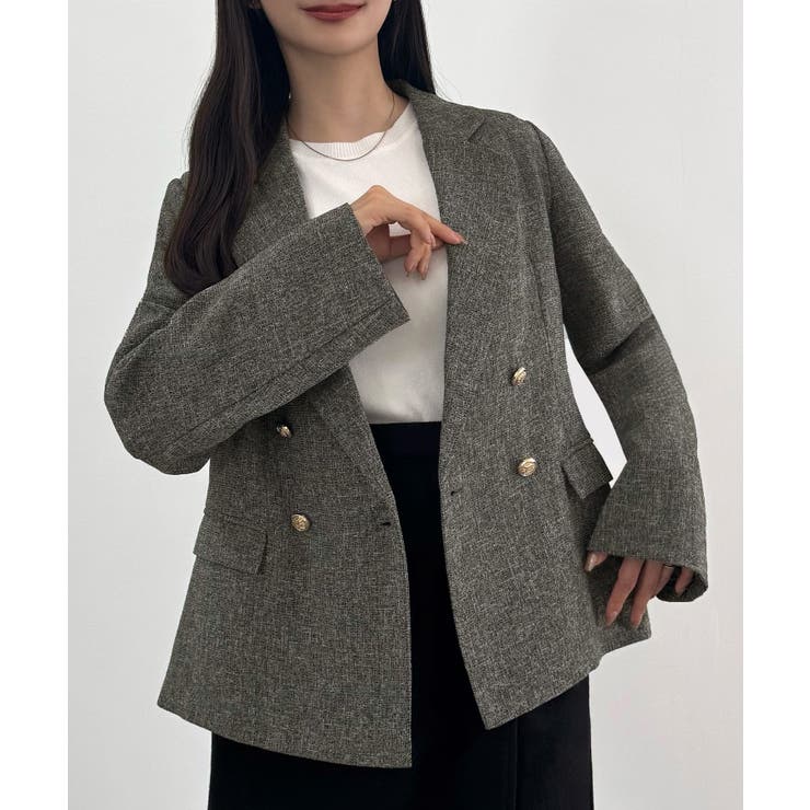 CENEA 薄手ツイードテーラードジャケット | JUNOAH | 詳細画像10