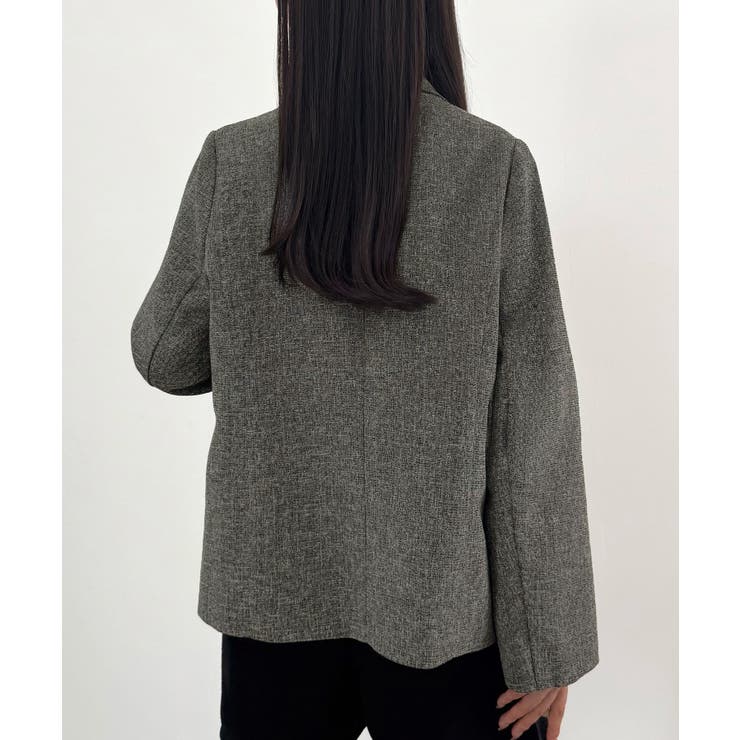 CENEA 薄手ツイードテーラードジャケット | JUNOAH | 詳細画像12
