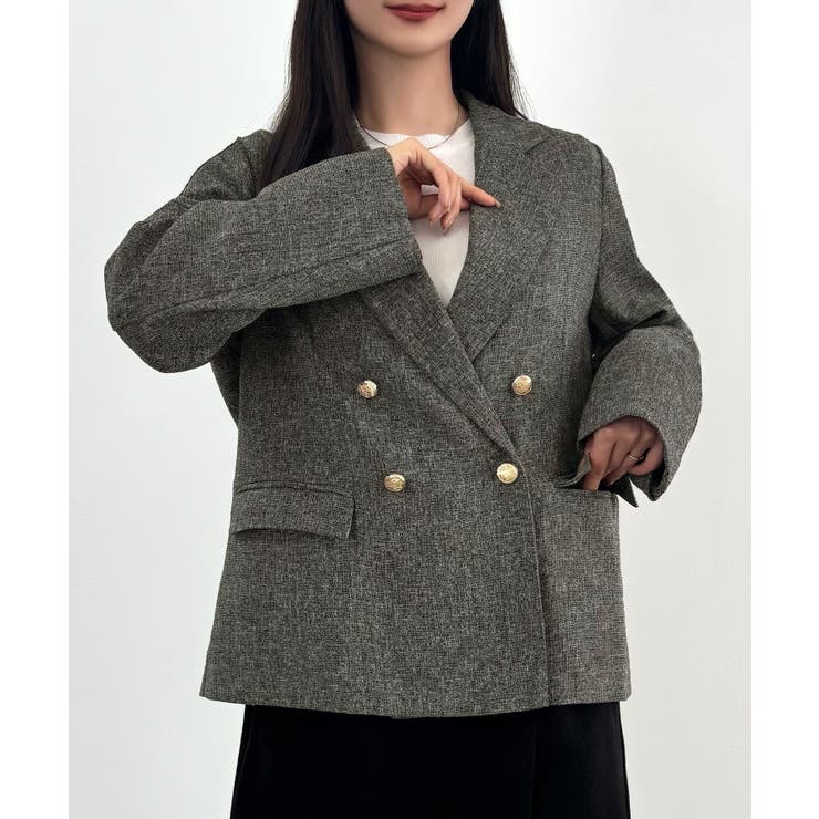 CENEA 薄手ツイードテーラードジャケット | JUNOAH | 詳細画像13