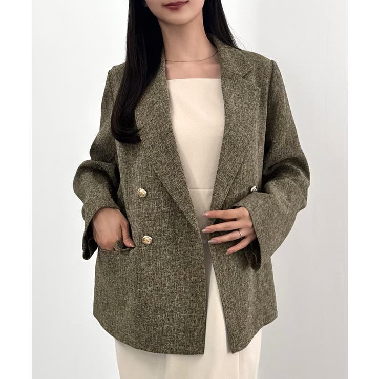 CENEA 薄手ツイードテーラードジャケット | JUNOAH | 詳細画像6