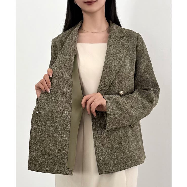 CENEA 薄手ツイードテーラードジャケット | JUNOAH | 詳細画像8