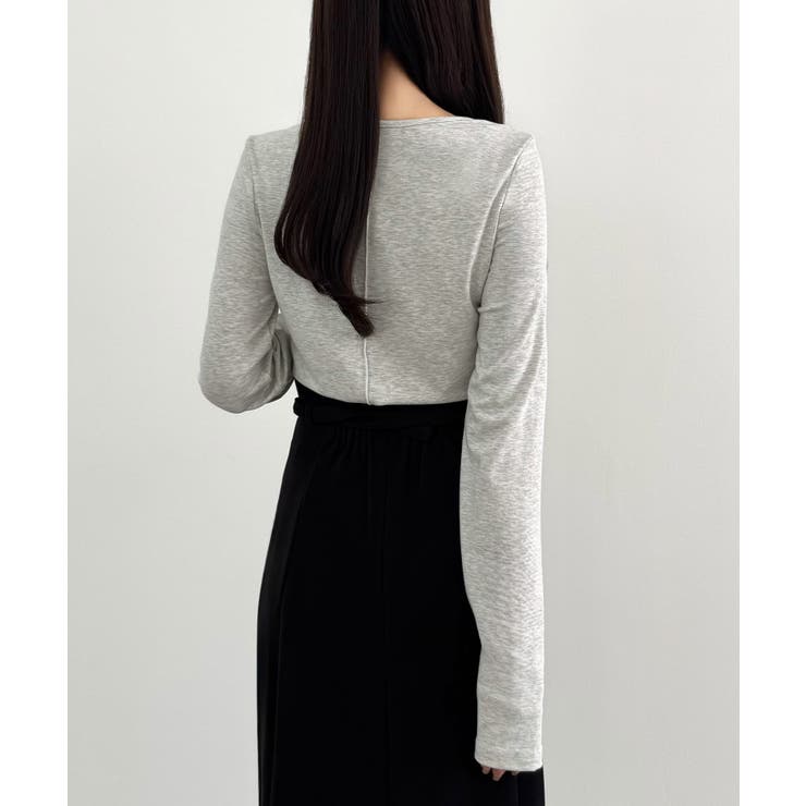 CENEA 薄手カットアウトデザインカットソー | JUNOAH | 詳細画像6 