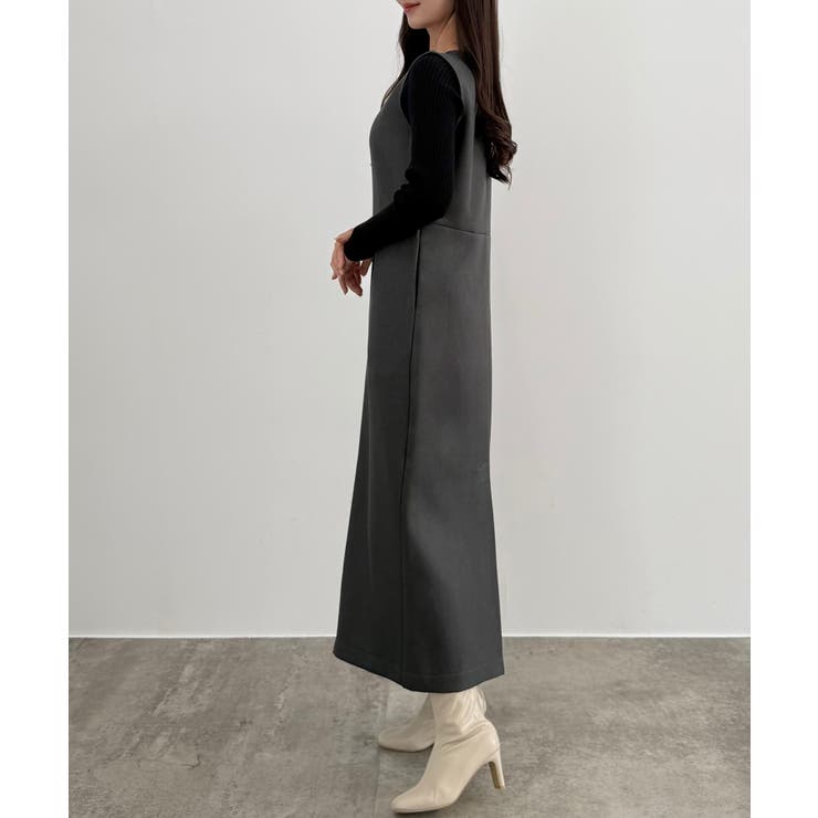 CENEA 裏起毛フロントファスナージャンパースカート | JUNOAH | 詳細画像15 