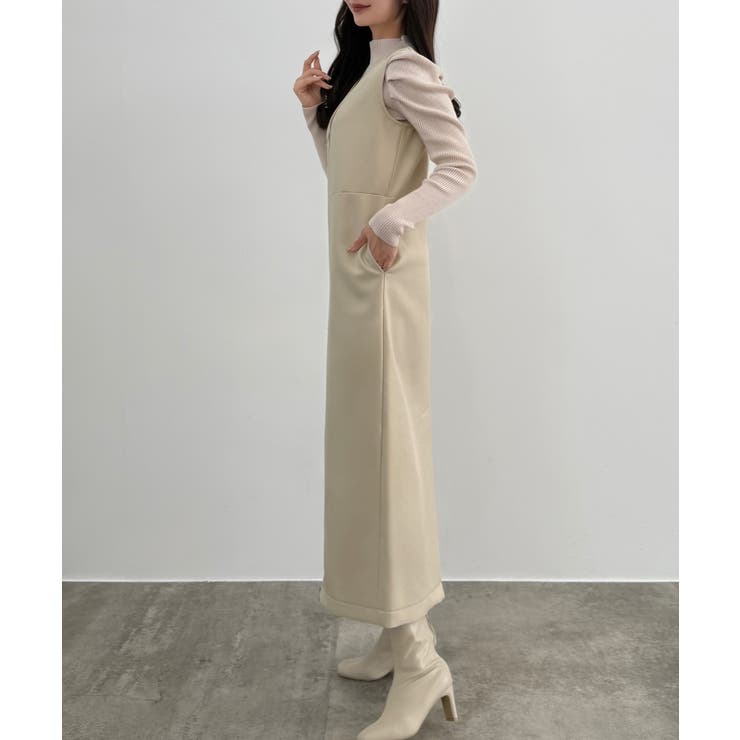 CENEA 裏起毛フロントファスナージャンパースカート | JUNOAH | 詳細画像21 