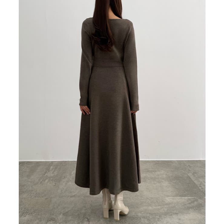 CENEA アシンメトリーネックニットワンピース | JUNOAH | 詳細画像10 