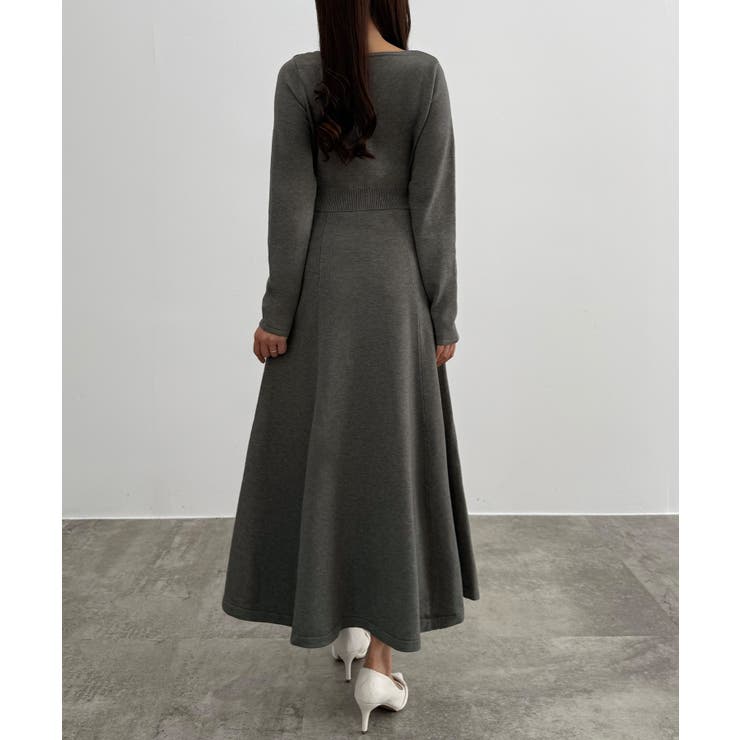 CENEA アシンメトリーネックニットワンピース | JUNOAH | 詳細画像6 