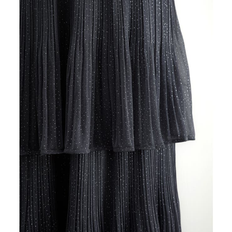 CENEA ラメチュールプリーツティアードスカート | JUNOAH | 詳細画像8 