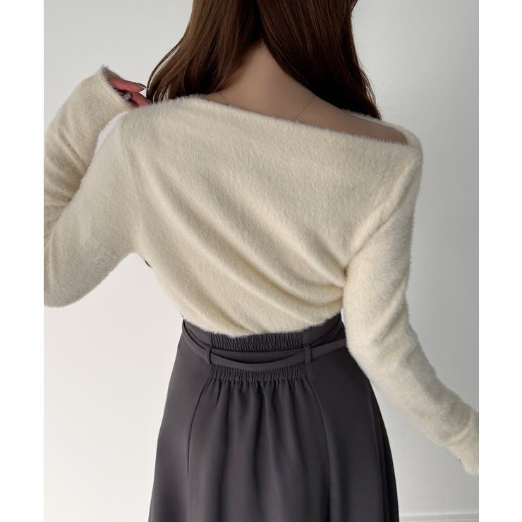 CENEA ドレープシャギーニットトップス | JUNOAH | 詳細画像2 