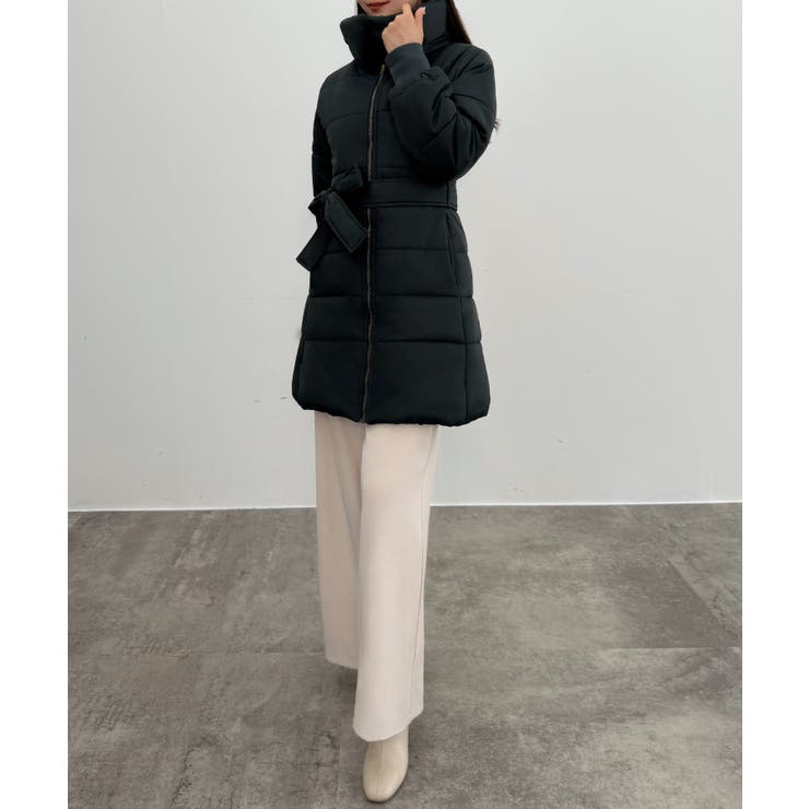 CENEA 2wayフロントジップミドル中綿コート ブラック M 着痩せダウン CENEA(セネア) | 【 2025 Winter Collection 】 10/30 (木) 12:00