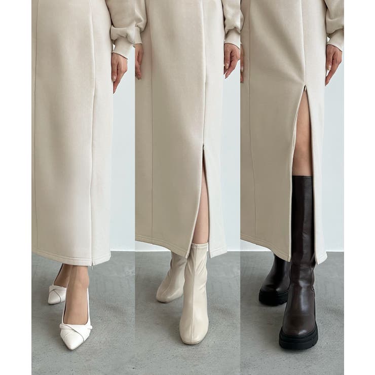 CENEA 裏起毛裾ファスナーIラインワンピース | JUNOAH | 詳細画像10 