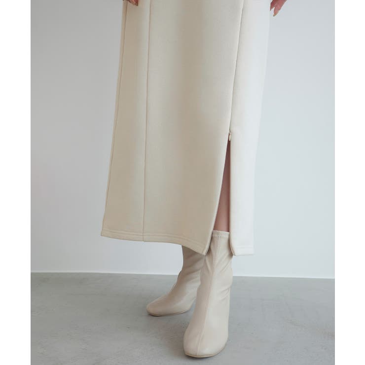 CENEA 裏起毛裾ファスナーIラインワンピース | JUNOAH | 詳細画像9 