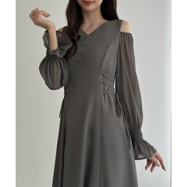 CENEA キャンディースリーブシアーコルセットワンピース | JUNOAH | 詳細画像10 