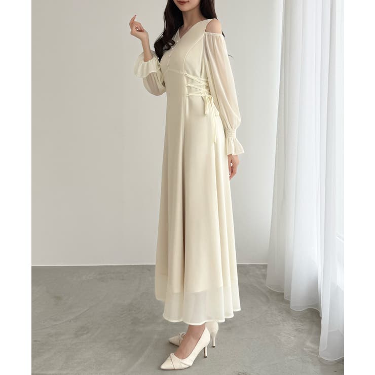 CENEA キャンディースリーブシアーコルセットワンピース | JUNOAH | 詳細画像13 