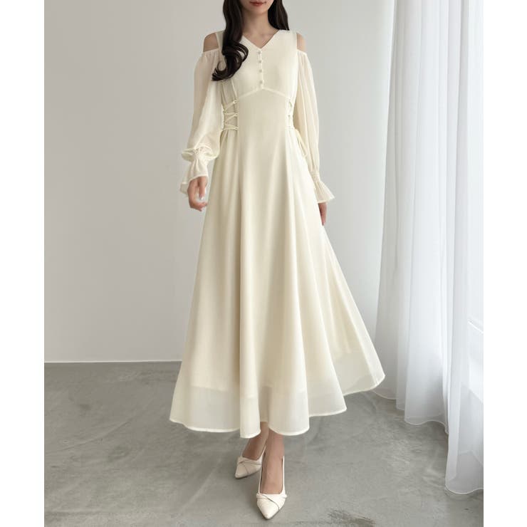 CENEA キャンディースリーブシアーコルセットワンピース | JUNOAH | 詳細画像15 