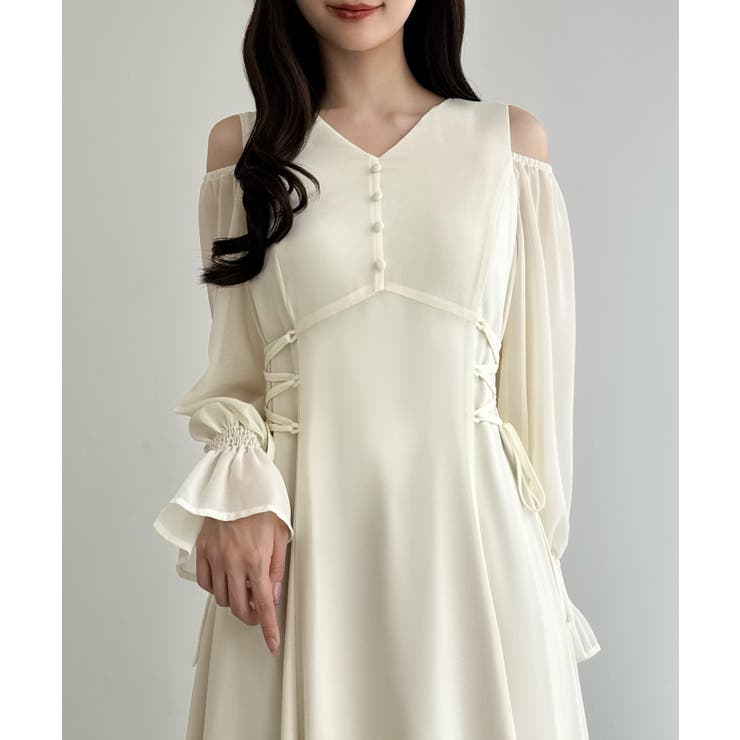 CENEA キャンディースリーブシアーコルセットワンピース | JUNOAH | 詳細画像16 