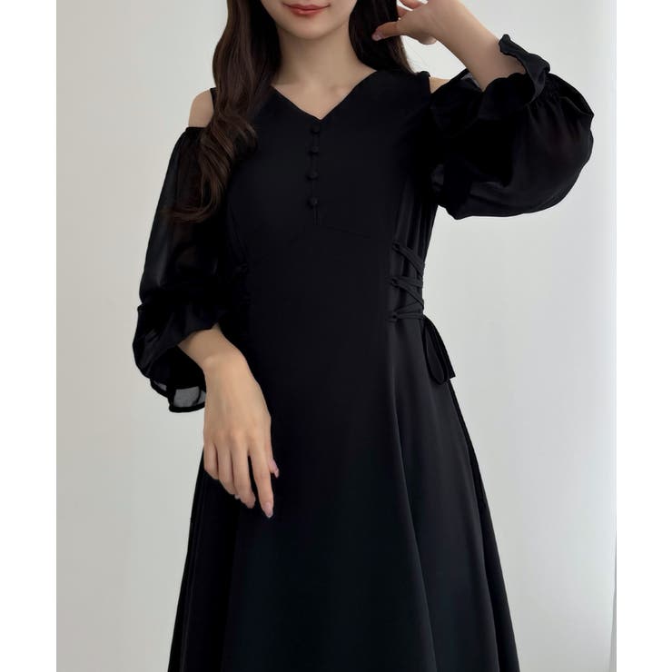 CENEA キャンディースリーブシアーコルセットワンピース | JUNOAH | 詳細画像4 