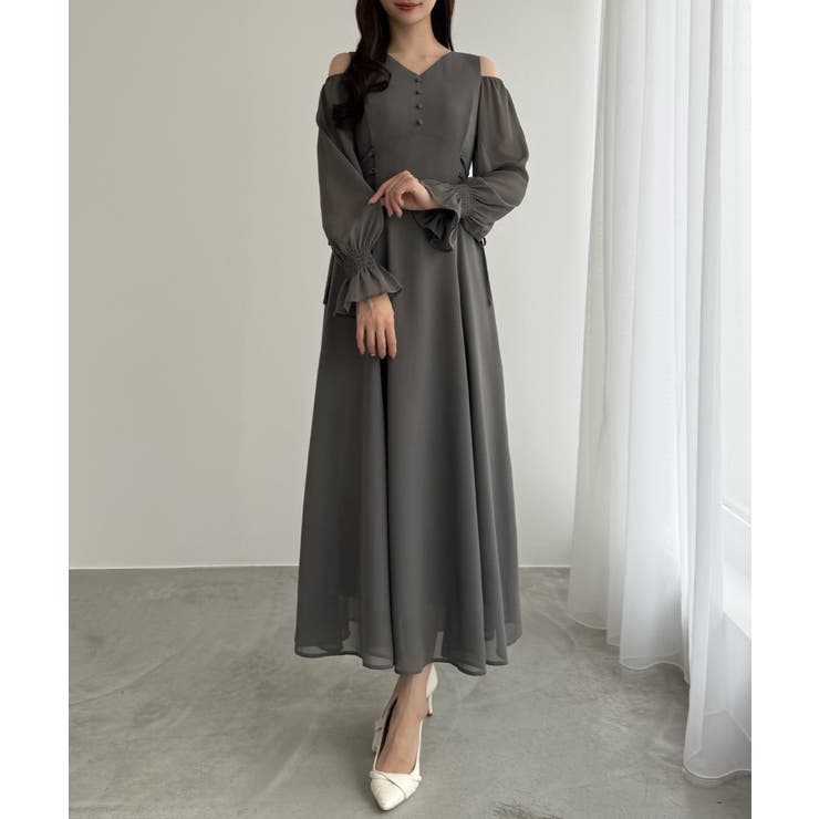 CENEA キャンディースリーブシアーコルセットワンピース | JUNOAH | 詳細画像6 