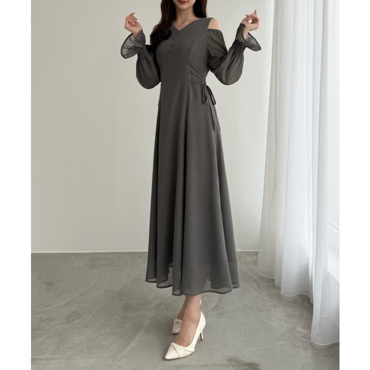 CENEA キャンディースリーブシアーコルセットワンピース | JUNOAH | 詳細画像7 