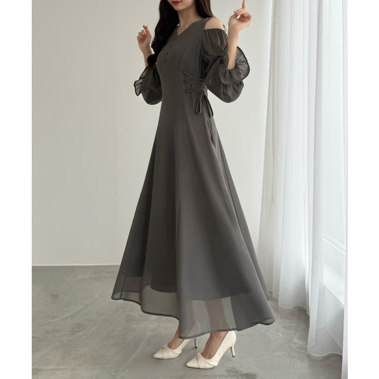 CENEA キャンディースリーブシアーコルセットワンピース | JUNOAH | 詳細画像9 