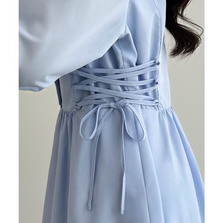 CENEA サイドレースアップヘムフレアシャツワンピース | JUNOAH | 詳細画像13 