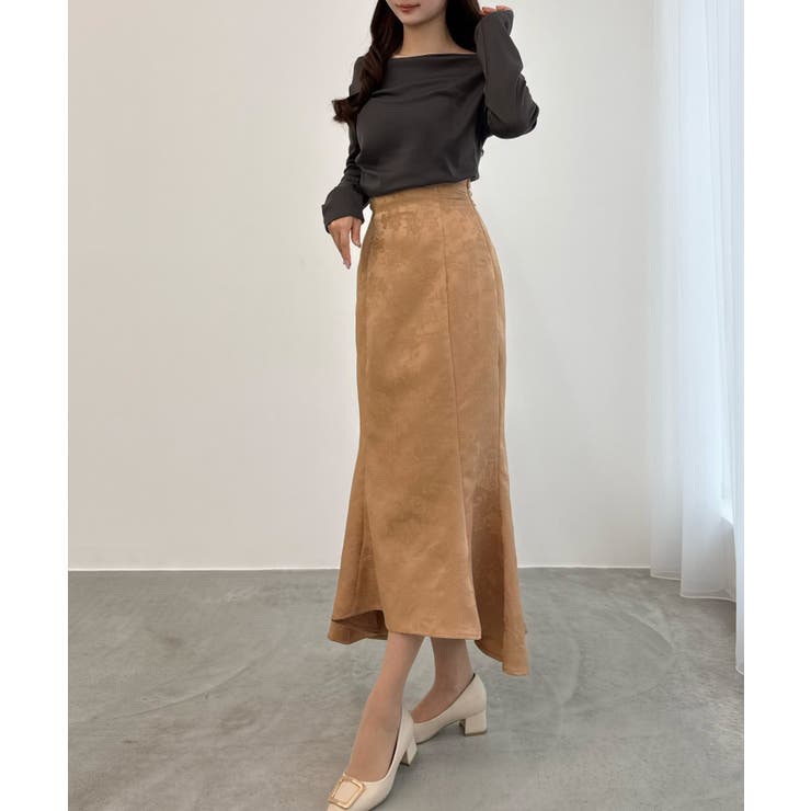 CENEA ハイウエストレースアップジャガードマーメイドスカート | JUNOAH | 詳細画像7 