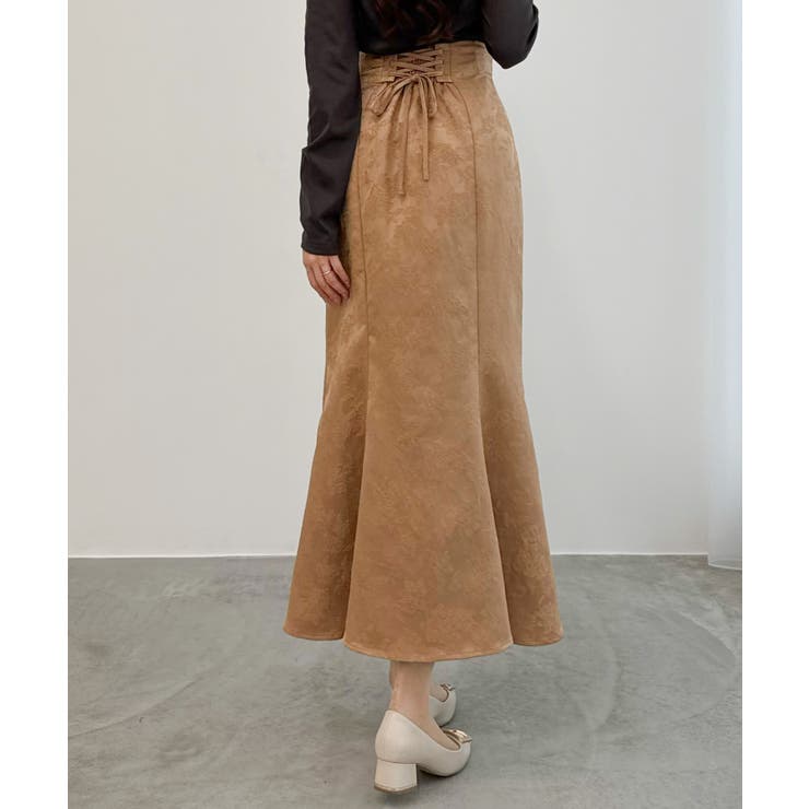 CENEA ハイウエストレースアップジャガードマーメイドスカート | JUNOAH | 詳細画像8 