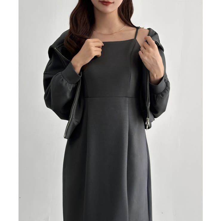 CENEA ショートパーカー＋マーメイドキャミワンピースＳＥＴ | JUNOAH | 詳細画像12 