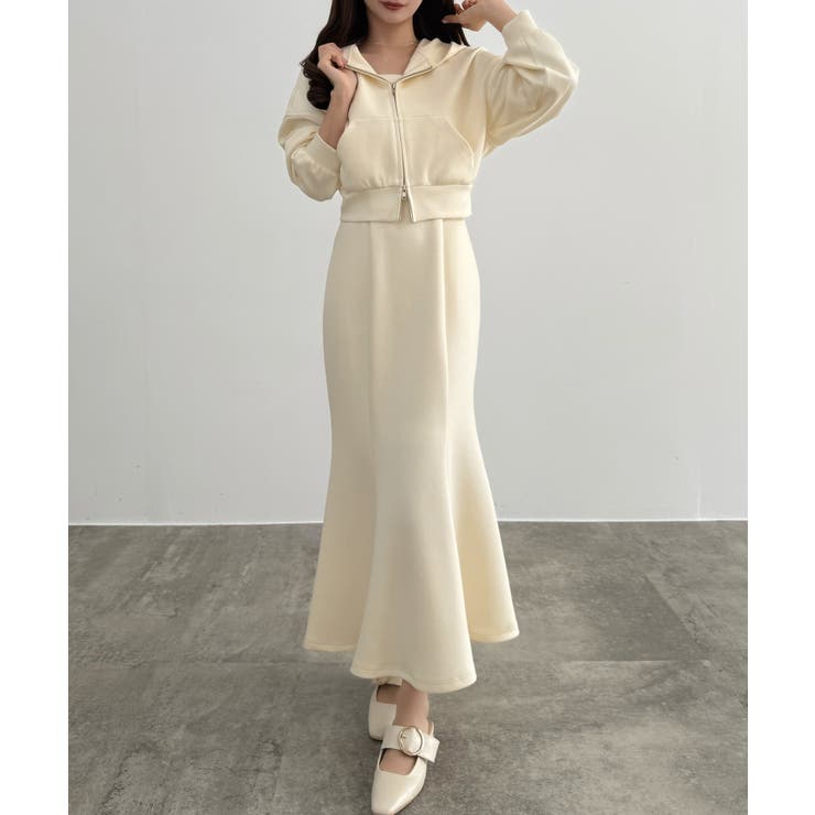 アイボリー | CENEA ショートパーカー＋マーメイドキャミワンピースＳＥＴ | JUNOAH