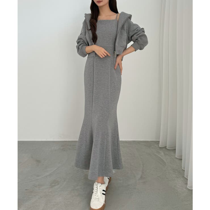 CENEA ショートパーカー＋マーメイドキャミワンピースＳＥＴ | JUNOAH | 詳細画像18 