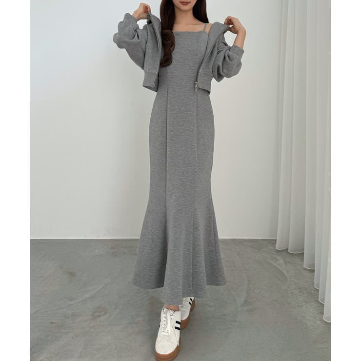 CENEA ショートパーカー＋マーメイドキャミワンピースＳＥＴ | JUNOAH | 詳細画像19 