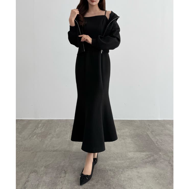 CENEA ショートパーカー＋マーメイドキャミワンピースＳＥＴ | JUNOAH | 詳細画像8 