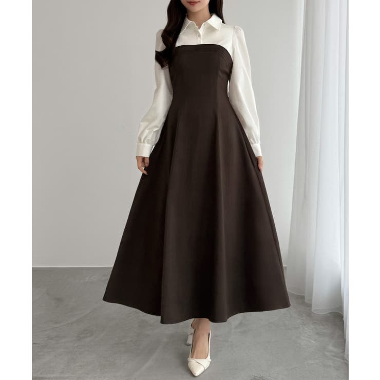 シャツドッキングフレアワンピース | JUNOAH | 詳細画像10 