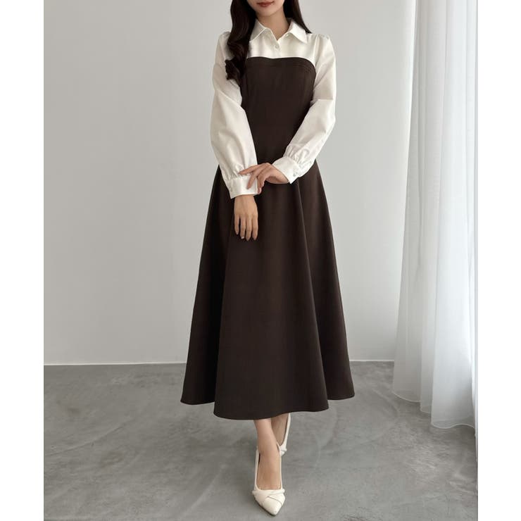 シャツドッキングフレアワンピース | JUNOAH | 詳細画像11 