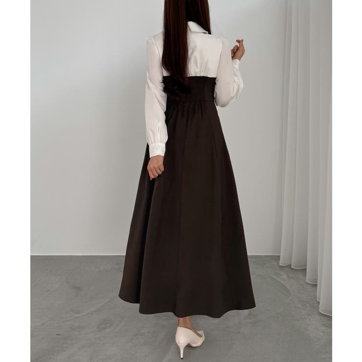 シャツドッキングフレアワンピース | JUNOAH | 詳細画像12 