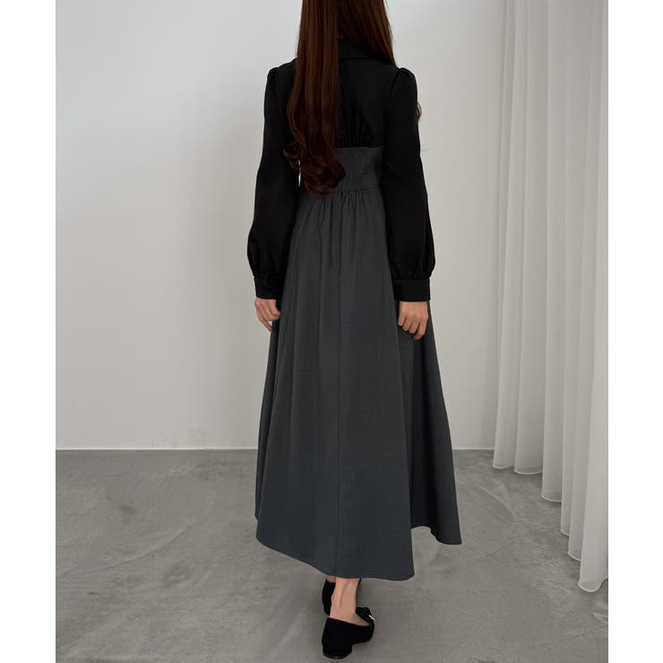 シャツドッキングフレアワンピース | JUNOAH | 詳細画像7 