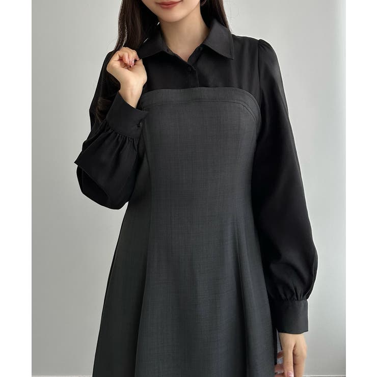 シャツドッキングフレアワンピース | JUNOAH | 詳細画像9 