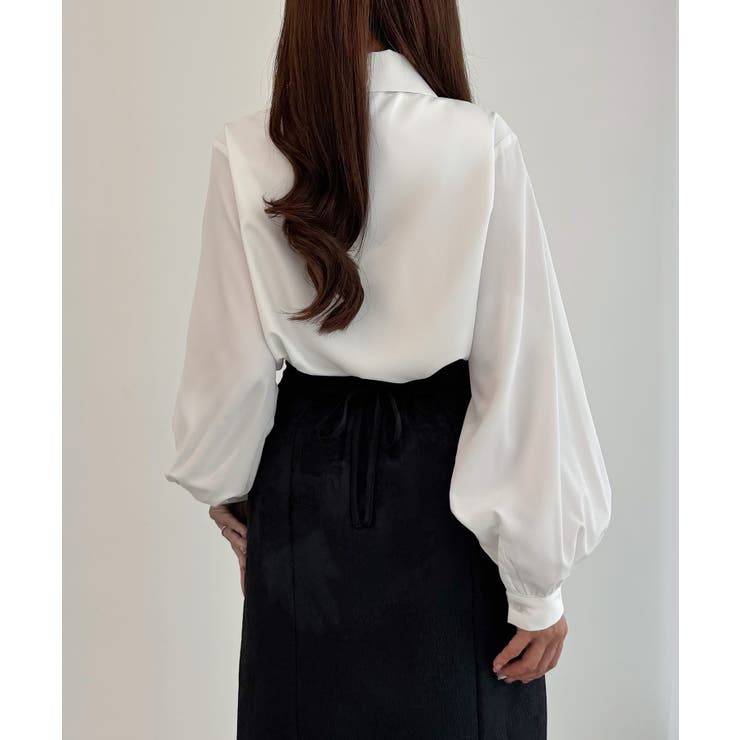 CENEA 【リボン取り外し可能】ボウタイブラウス | JUNOAH | 詳細画像5 