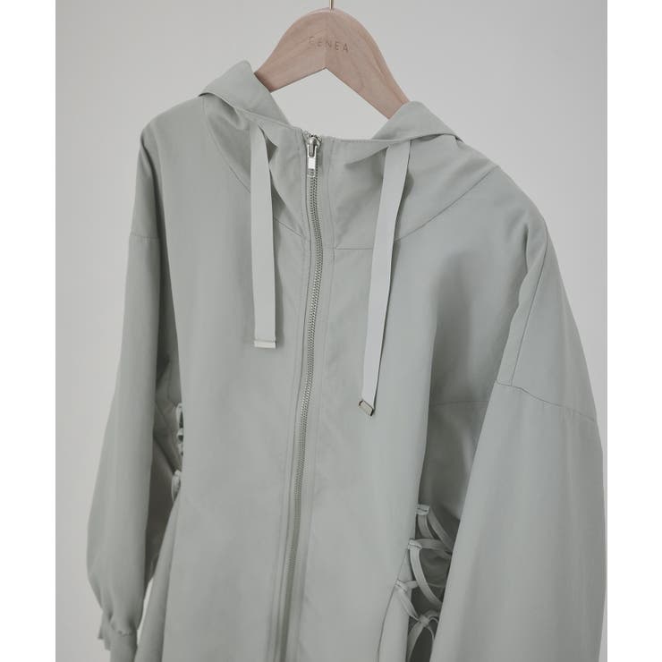 CENEA サイドレースアップマウンテンパーカー | JUNOAH | 詳細画像14 