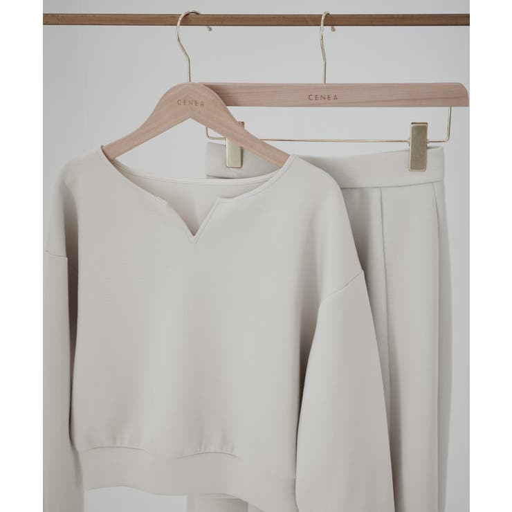 CENEA キーネックトップス＋裾ファスナーＩラインスカート | JUNOAH | 詳細画像15 