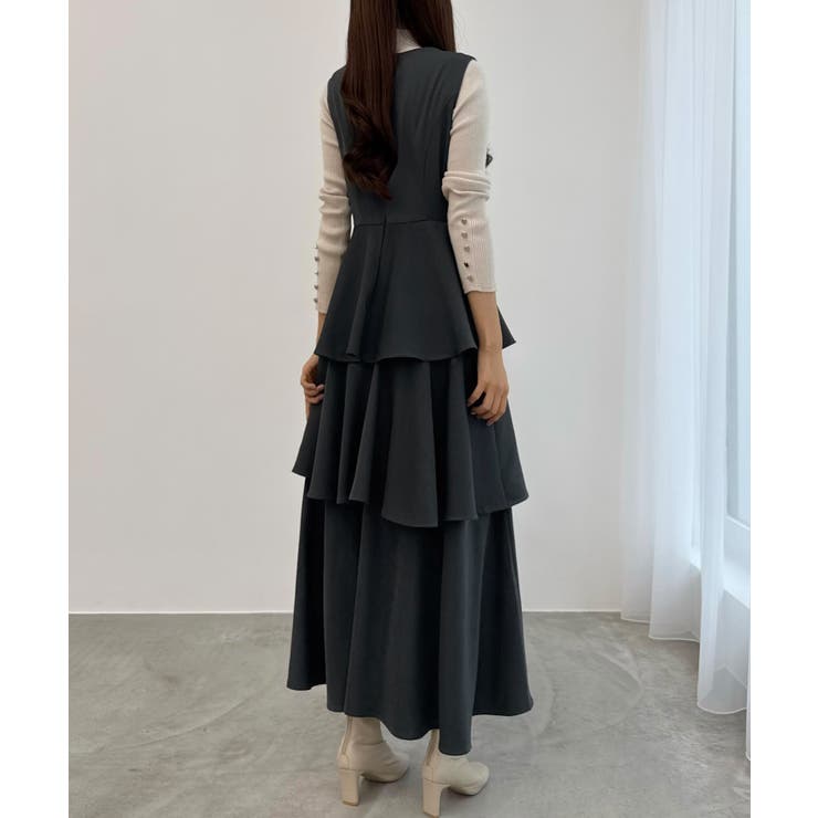 CENEA スリットティアードワンピース | JUNOAH | 詳細画像12 