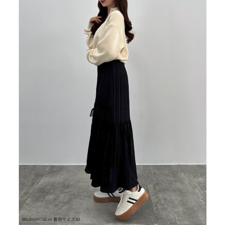 CENEA ドロストギャザーフレアスカート | JUNOAH | 詳細画像2 